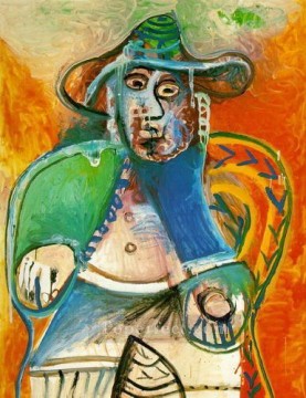 Viejo sentado cubista de 1970 Pablo Picasso Pinturas al óleo